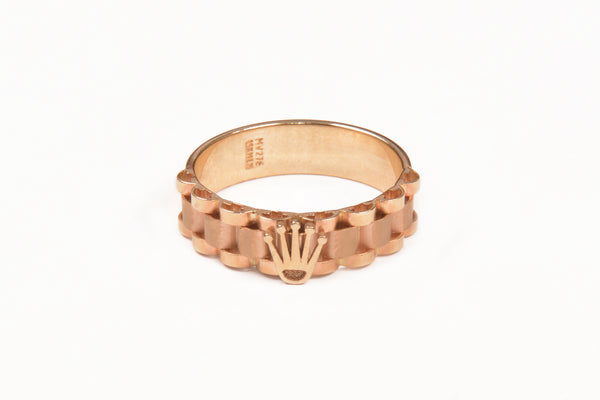 Anillo de oro 14K estilo rolex