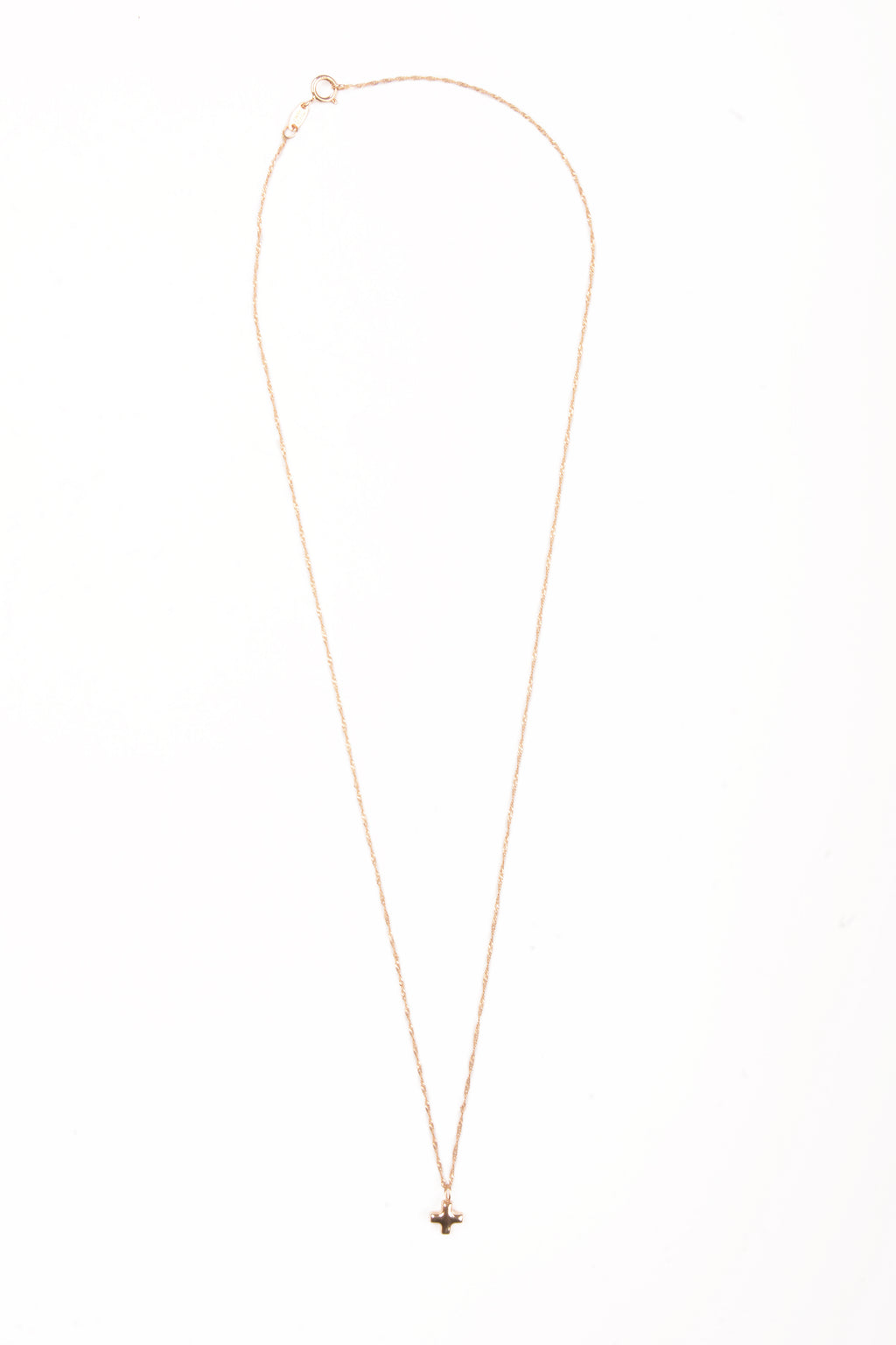 Gargantilla con pendiente de cruz 14k