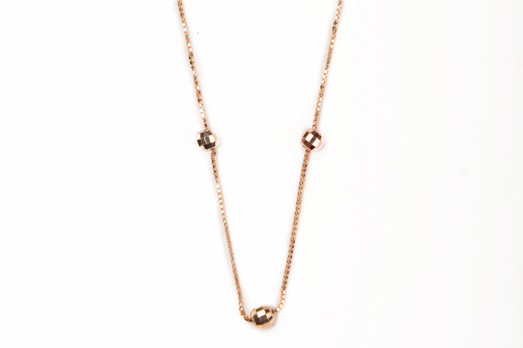 Gargantilla bolas disco 14K