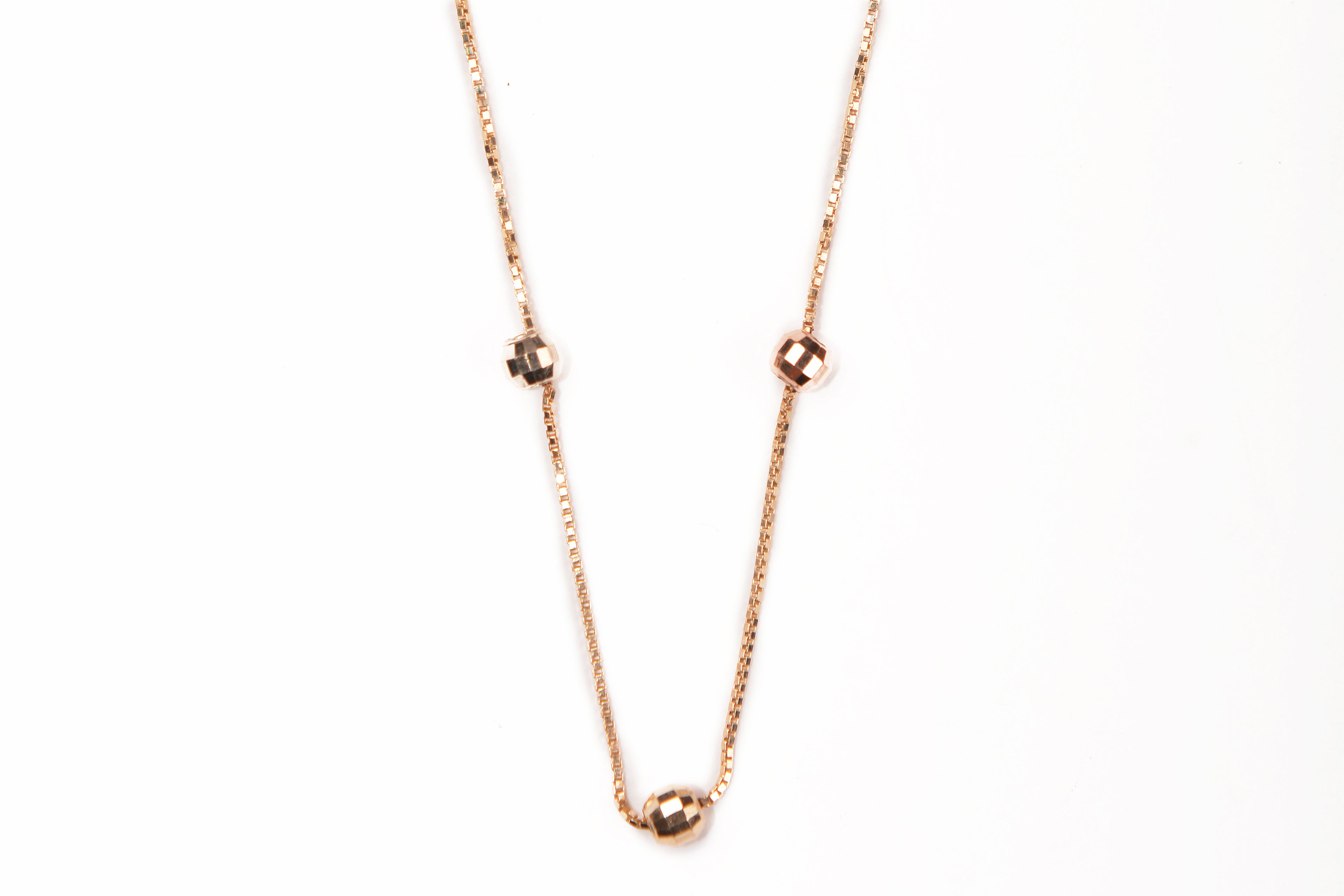 Gargantilla bolas disco 14K