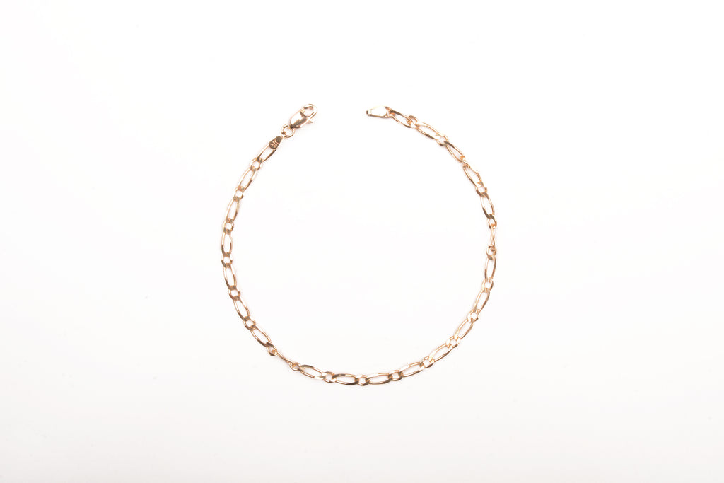 Pulsera de cadena Fígaro delgada