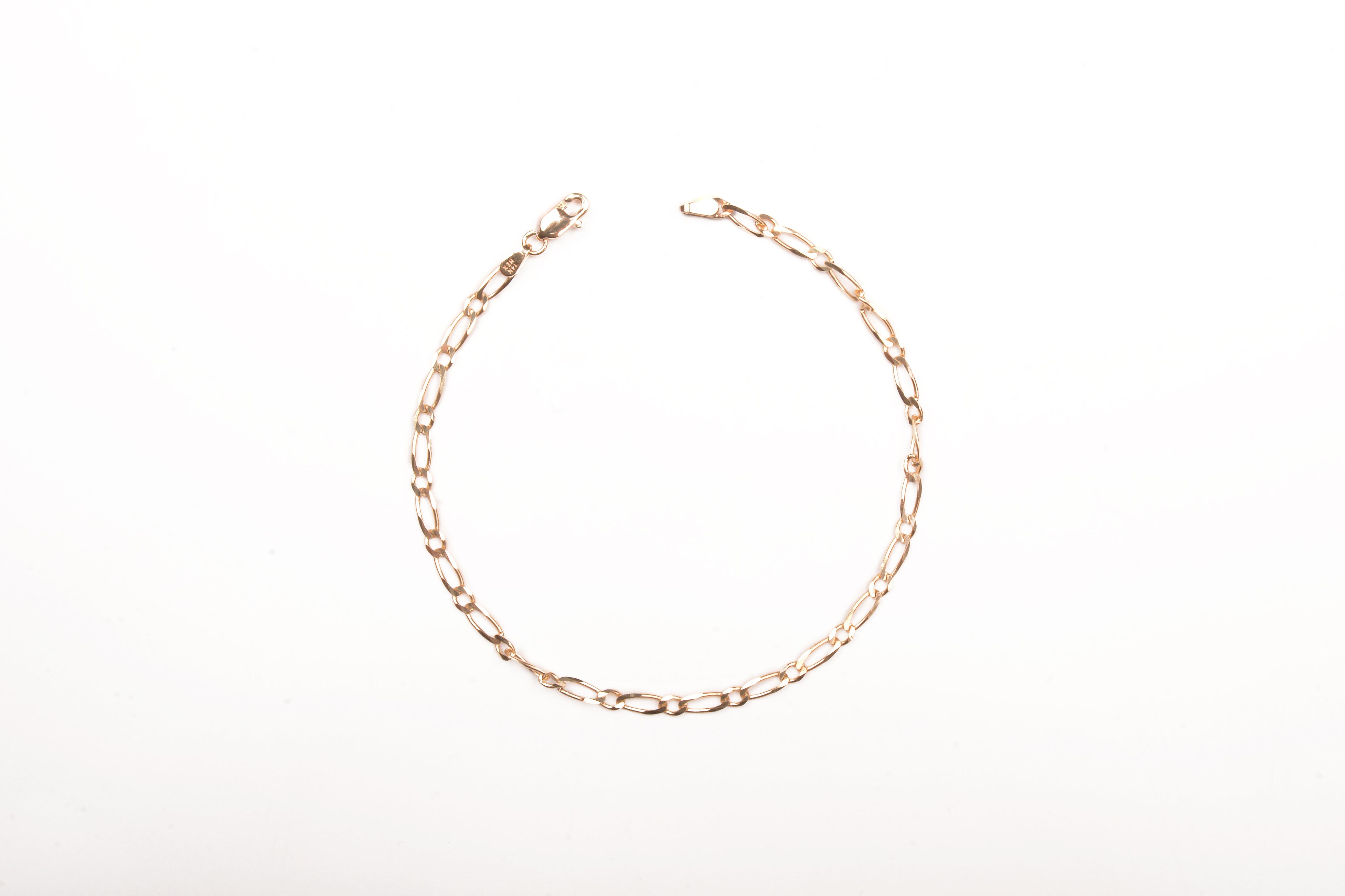 Pulsera de cadena Fígaro delgada