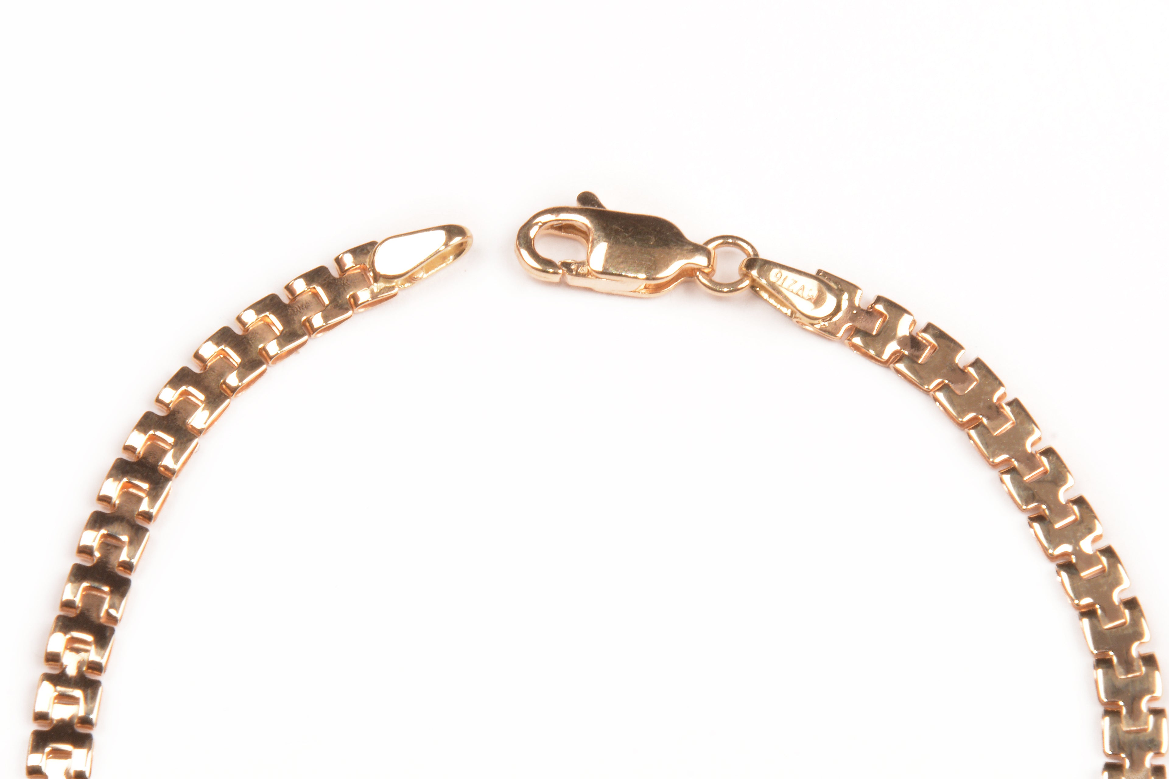 Pulsera de cadena Bizantina (Byzantine) plana Oro de 14K