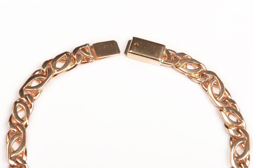 Pulsera de cadena Bizantina clásica Oro de 14K