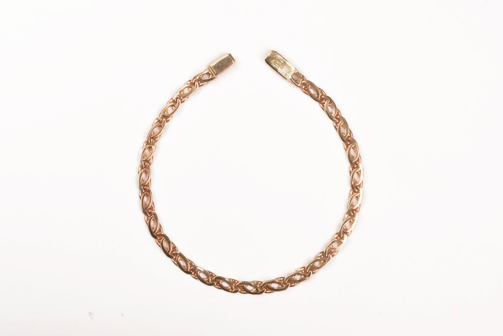 Pulsera de cadena Bizantina delgada Oro de 14K