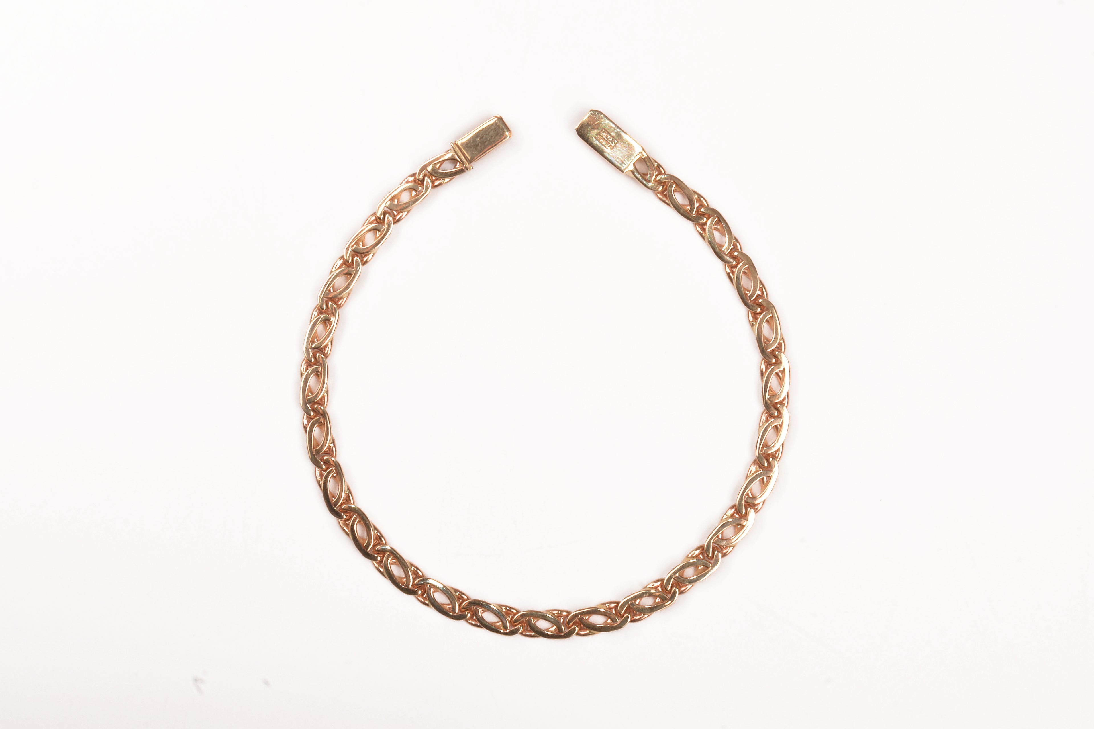 Pulsera de cadena Bizantina delgada Oro de 14K