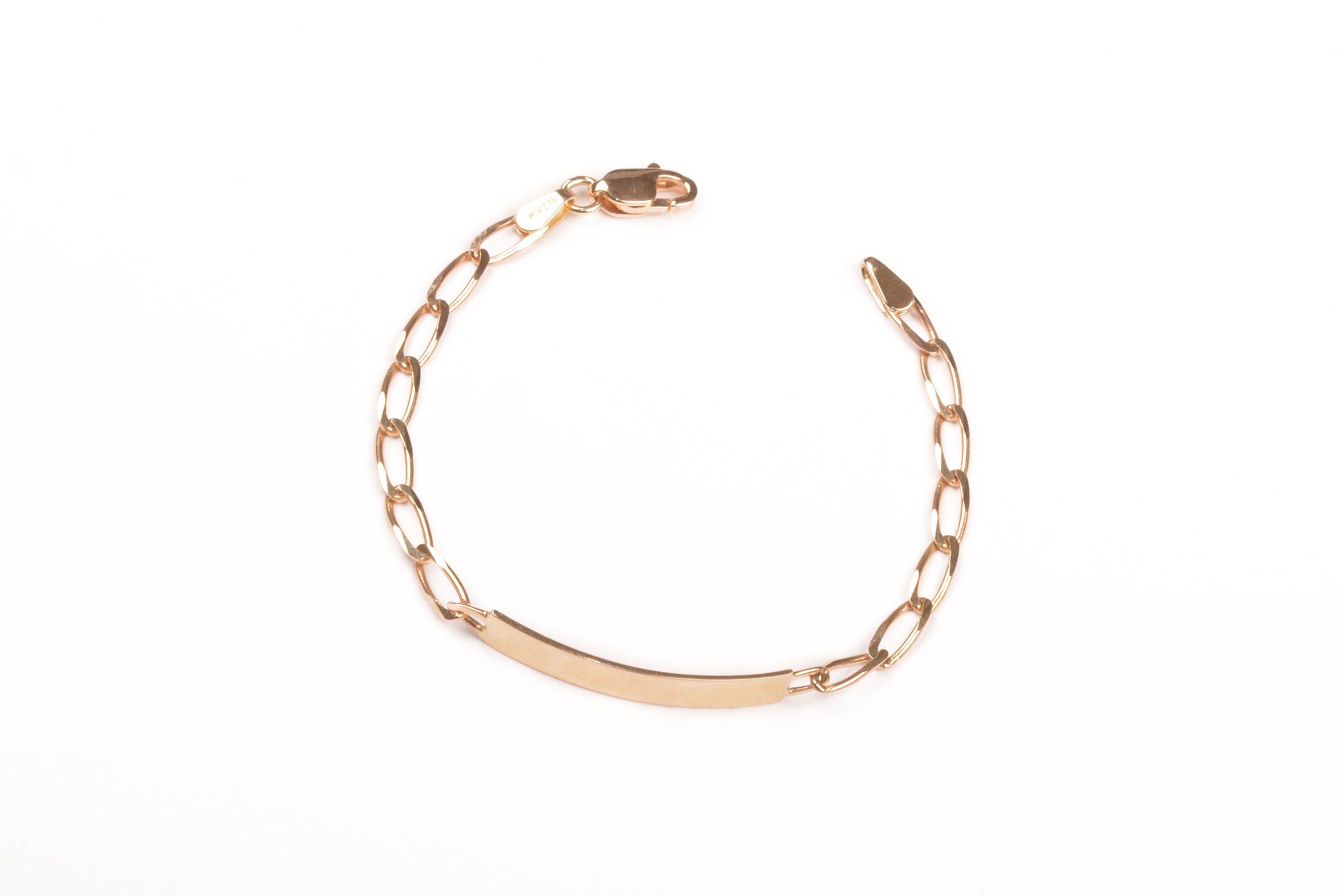 Esclava tipo Figaro con placa grabable para niñ@