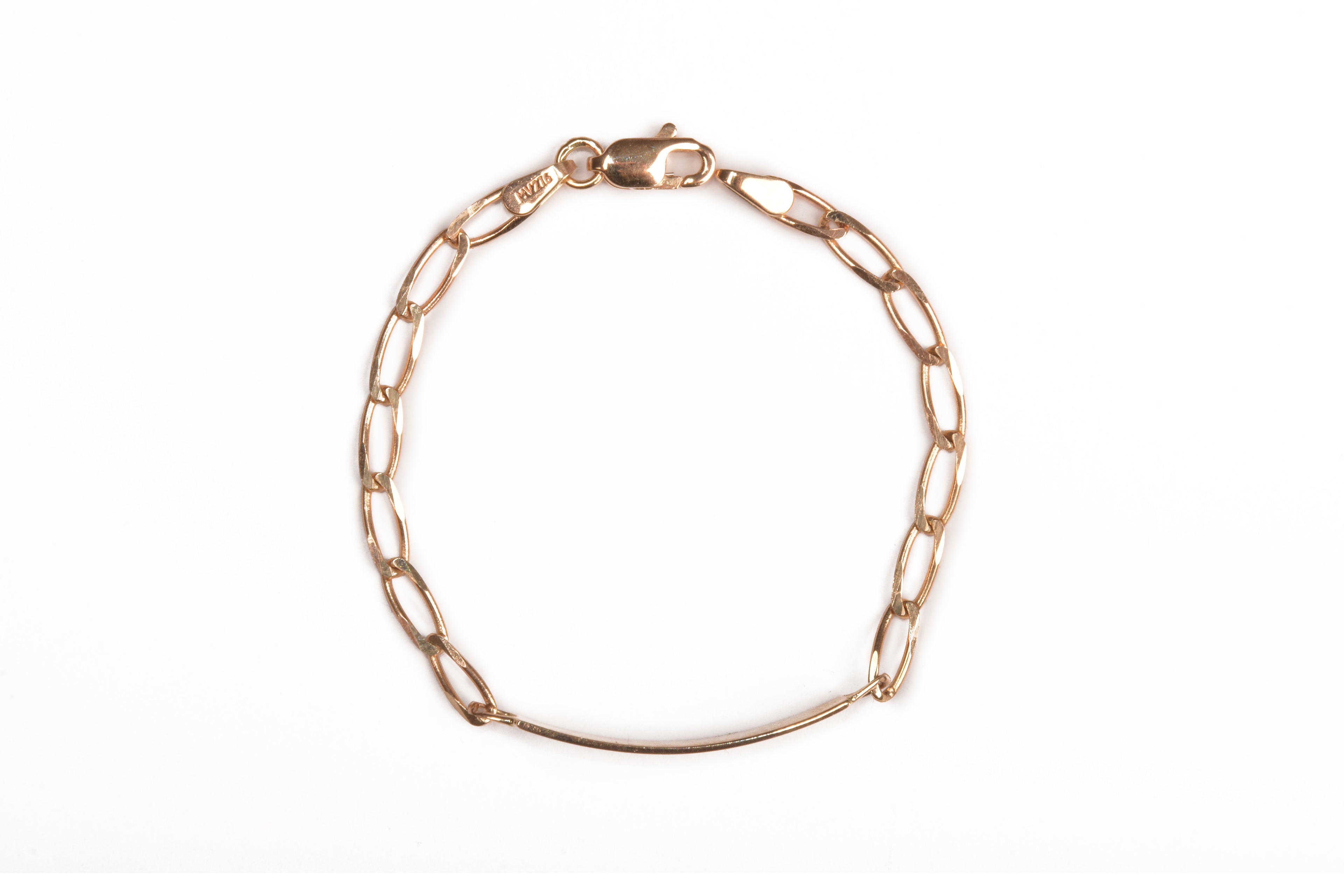 Esclava tipo Figaro con placa grabable para niñ@